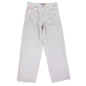 EMPYRE Loose Fit Baggy Skater Corduroy Pant 90s Y2K Streetwear Grunge Gray 32x29